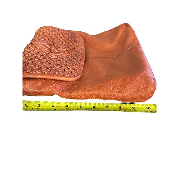 Frye & Co Backpack Small Leather and woven Esme Book Bag paprika - Picture 11 of 12
